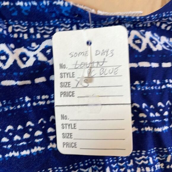 SOME DAYS ONE PIECE SHADES OF BLUE AND WHITE ONE PIECE BATHING SUIT. - Picture 4 of 7